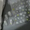 Fábrica de la Ciudad Comercial Yiwu Wangyuan Pegatinas 5D con Relieve para Uñas Flor de Diente de León Pegatina Adhesiva para Uñas Material