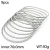 Joias de Aço Inoxidável Pulseira Empilhável Torcida Moderna Padrão Torcido de Aço Titânio Moda Acessório de Pulseira Diâmetro Interno 68*3mm
