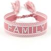 Pulsera de estilo étnico bohemio bordada con cinta, pulsera de moda con cinta de color, correa de muñeca tejida, pulsera genial para parejas
