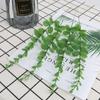 Hojas de eucalipto artificiales transfronterizas, tallos, ramas verdes doradas, hojas de eucalipto, decoración de interiores para bodas, flores falsas