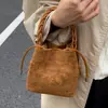 Bolso Cubo Textura Escarchada Retro Bolso Pequeño para Mujer 2026 Nueva Moda Bolso de Mano para Viajes Diarios Bolso Cruzado Casual al Hombro