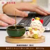 Queimador de Incenso de Sândalo Gato da Sorte Estilo Chinês Criativo Queimador de Incenso Pequenos Enfeites Pet de Chá Sala de Estar Estudo Queimador de Incenso Decorativo