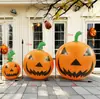 Lâmpada de abóbora inflável de PVC de Halloween, grandes adereços decorativos luminosos, decoração de janelas de shopping ao ar livre, fabricantes