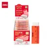 Regla Champion Deli VP262 con Cubierta Protectora y Escala Integrada, Borrador Portátil para Exámenes Estudiantiles, Duradera y No se Rompe Fácilmente