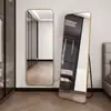 Espelho de corpo inteiro, espelho de chão para uso doméstico, estilo ins simples e moderno, adequado para quartos de dormitórios femininos, espelho de vestir de parede