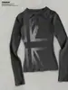 Outono e Inverno Novo Europeu e Americano Personalizado Street Y2K Moda Bandeira Nacional Gola Redonda Solto Masculino e Feminino Estampado com Letras Manga Longa Tops