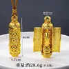 Pingente Vietnamita Banhado a Ouro do Deus da Riqueza, Novo Estilo Chinês com Cravação de Zircônia, Colar Cilíndrico Abridor para Mulheres, Acessório Moderno e Durável que Mantém a Cor