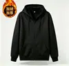 Nova blusa de moletom com capuz e forro de fleece espesso para outono e inverno, peça com zíper, jaqueta de gola alta, roupa esportiva casual para exportação
