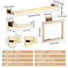 Estante de Almacenamiento Popular para Baño de Acero Inoxidable Transfronterizo Juego de Cinco Piezas Colgador para Toallas y Servilletas Juego de Estantes Cuadrados de Almacenamiento