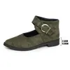 Colección Nueva Primavera 2027: Zapatos Cómodos de Tacón Bajo con Punta, Cierre de Velcro y Diseño de Correa Única, Disponibles en Tallas Plus para Exportación y Ventas Transfronterizas
