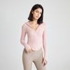 Moletom Coração de Brahman com Zíper Parcial Manga Longa Jaqueta Esportiva Feminina Europeia e Americana Alta Elasticidade Roupas de Yoga Nuas Slim Fit Top de Manga Longa