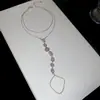 Pulsera extensible de circón gota de agua, estilo nicho, lujo ligero, sensación de alta gama, diseño simple y versátil para el uso diario