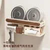 [Dropshipping] Prateleira para toucador de banheiro, instalação sem furos, para guardar escovas de dente, pasta de dente e secadores de cabelo