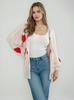 Otoño e Invierno Nuevo Europeo y Americano Transfronterizo Bordado Amor Suéter para Mujer Chaqueta con Tirantes Moda Combinable Comercio Exterior Tejido para Mujer