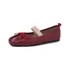 ¡Diseño Personalizado! Balerina Mary Jane con Lazo Plisado y Banda Elástica 2026 Otoño Corte Bajo Estilo Lindo Zapatos Planos Cómodos