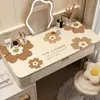 Alfombrilla de tocador de alta gama, elegante, con tacto lujoso, se puede cortar a medida, adecuada para proteger superficies de escritorio y se puede usar como mantel para mesas de manicura y maquillaje.