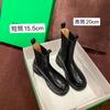 Botines Chelsea Cortos Modelo Nuevo 2026 para Mujer, Botas a Media Pantorrilla, Botas Martin Adelgazantes de Suela Gruesa, Forradas de Borrego para Invierno