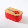 Amazon Caixa de Manteiga de Cerâmica Retangular Caixa de Manteiga de Cerâmica Caixa de Queijo e Manteiga Multi-Estilo Prato de Manteiga com Faca
