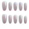 Textura de Alta Calidad Ojo de Gato Jade Transparente, Estilo Femenino, Estilo Hermana Mayor, Manicura Corta Blanca 30-t Manicura Portátil