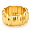 Pulseras Populares Transfronterizas Europeas y Americanas Ins Normcore Pulseras con Patrón de Onda Asimétrico Pulseras Metálicas Brillantes Joyería para Mujer