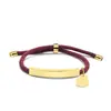 Pulsera Personalizada con Logo de Publicidad Transfronteriza, Pulsera Trenzada de Acero de Titanio Grabado con Corazón Diagonal Multicolor para Regalo Navideño