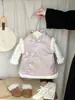 Vestido de Princesa para Niña Invierno Estilo Chino Vestido Cheongsam Vestido Chaleco Acolchado Espeso para Bebé Vestido para un Año Vestido de Felicitaciones de Año Nuevo Invierno