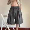 Shorts Casuales para Hombre de Talla Grande a Rayas con Cintura Ajustable Estilo New Old Money