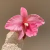 2025 Nuevo Estilo Pura Pasión Flor Pinza para el Cabello Pinza Lateral para el Oreja Clip de Orquídea Mariposa Simulada Adorno para el Cabello Accesorios para el Cabello de Playa