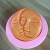 Molde para assar formato rosto de lua DIY Molde para decoração de bolo Molde de silicone para sabonete artesanal de chocolate Fondant