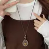 Cuerda de Cuero Maillard Otoño e Invierno Cadena de Suéter Versátil de Gama Alta Elegante Collar para Mujer 2025 Nuevos Accesorios Decorativos para Suéter