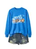 Mama esportiva Amazon eBay loja independente moletom feminino novo com gola redonda e mangas compridas moderno e estiloso