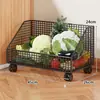 Prateleira de Armazenamento para Cozinha para Uso Doméstico, Multicamadas, Grande Capacidade, Cesta de Legumes, de Chão, Organizador Móvel de Armazenamento de Frutas e Legumes