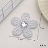 Zhaoshun requintado strass de pérola flor de cinco pétalas hot drill figura quente diamante tridimensional flor branca acessórios para sapatos