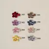 Presilhas de cabelo florais europeias e americanas para franja lateral de bebê, totalmente cobertas em tecido, acessórios de cabelo não danificantes para bebês e crianças pequenas, atacado