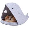 Nido para Mascotas de Fieltro con Forma de Ballena de Dibujos Animados, Nido Fresco para Gatos y Perros para Todas las Estaciones