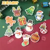 Broche navideño transfronterizo, broche navideño acrílico, insignia de pin de muñeco de nieve y reno de dibujos animados, colgante para mochila, accesorio