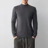 Mo Mai Ke Ropa para Hombre Alta Inteligencia Viaje Diario Color Sólido Suéter Básico para Hombre 26 Estilo Invierno Cuello Medio Alto Tejido para Hombre 22337.