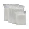 Bolsa Autoadhesiva Cuadrada de 20 Seda para Empaque de Alimentos Bolsa con Cierre de Cremallera Empaque al por Mayor Bolsa Auto Sellante Transparente Blanco Pe