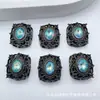 Caja mágica cuadrada larga incrustada de diamantes multi-ocho-agujeros circonio DIY pulsera de cuentas hecha a mano collar accesorios de cuentas de joyería de aleación