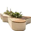 Banqueta de Canteiro de Flores GRC Personalizada Plaza Comercial Departamento de Vendas UHPC Anti-corrosão Madeira Personalizada Paisagismo Plantio Banco de Lazer