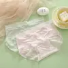 [múltiplas combinações] calcinha de seda gelada ultrafina feminina cintura de renda quadril respirável calcinha de menina