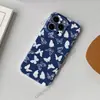 Funda protectora de una sola capa para iPhone 18 17pro, popular de alta gama, minimalista, azul y blanco, mariposa, Vim