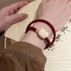 Pulsera de Gato Linda de Cuentas Color Cinabrio, Estilo de Nicho, Pulsera Nueva Estilo Chino, Pulsera Retro Versátil de Moda Nueva