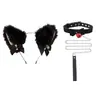 Faixa de Cabeça com Orelhas de Gato para Cosplay Joia de Cauda de Gato Acessórios de Cabelo com Orelhas de Animal Fofas de Gato Feitos à Mão Conjunto de Acessórios de Cauda de Animal