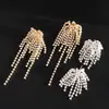Aretes de borla de fuegos artificiales con incrustaciones de diamantes y aguja de plata, súper etéreos y deslumbrantemente hermosos, lujo ligero con un toque de alta gama, aretes versátiles para mujer, venta al por mayor