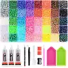 Atacado best-seller transfronteiriço 48 cores 60 cores strass de fundo plano 15 grades 40 grades conjunto de strass de resina strass AB acessórios de decoração para nail art