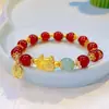 Pulsera popular de ópalo de imitación transfronteriza diseño de nicho ins femenino Estrella de cinco puntas de cristal luz de luna gris pulsera de moda para estudiantes