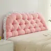 Almofada de Cabeceira de Dormitório Encosto de Cama Suporte Lombar Sofá Anti-colisão Grande Encosto Acolchoado Macio Lavável Com Tiras para Fixação Quarto