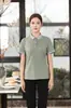 Uniformes de Trabalho para Catering do Hotel Zheyi Camisetas Polo para Garçons e Garçonetes no Atendimento Frontal do Restaurante, Roupa de Trabalho de Manga Curta para Homens e Mulheres