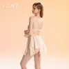 Pijama sexy DZ Guiruo con diseño de huecos, seductor con copas en el pecho, dulce conjunto de camisón y bata floral de satén para mujer S7170